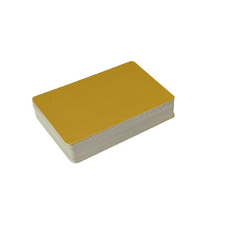 Metallic Gold Plastic Cards for Evolis Edikio Printer for Butcher Bakery Hotel Buffet Restaurant Food Signs Price Tag print inhouse